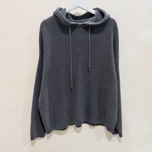 Alp N Rock Gray Hooded Knit Oversized Sweater Women’s Size L D53